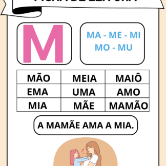 Fichas de Leitura – Letra de Imprensa Maiúscula 1º e 2º Ano