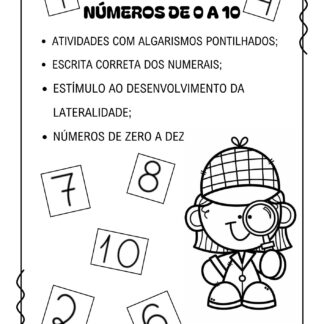 Traçado de números de 0 a 10