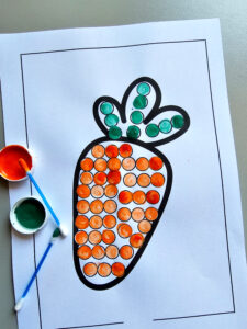 Pintura com cotonetes – Páscoa