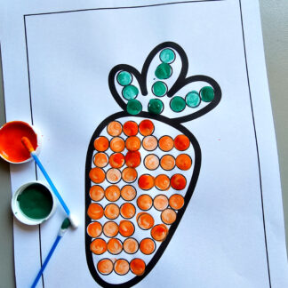 Pintura com cotonetes - Páscoa