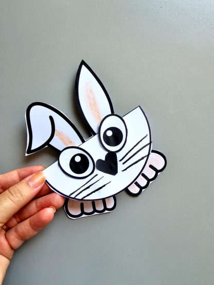 🐇 Atividade de Páscoa – Dobradura de Coelhinho
