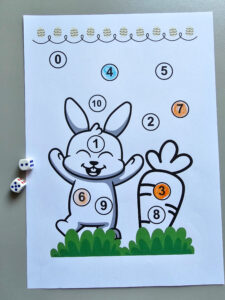 🐰 Coelho e os Números – Atividade de Páscoa para Sortear e Pintar