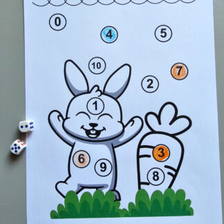 🐰 Coelho e os Números – Atividade de Páscoa para Sortear e Pintar