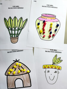 Pintura dia dos povos indígenas educação infantil.