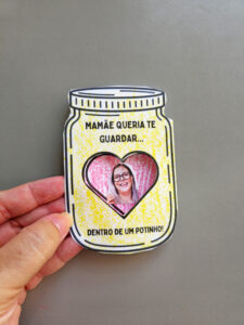 💌🌷 Cartão Dia das Mães – Mamãe, queria te guardar dentro de um potinho
