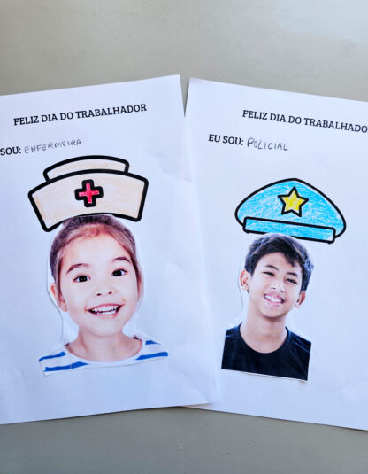 👩‍🏫👨‍🚒 Atividade Dia do Trabalhador Profissões – Eu Sou...