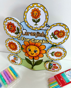 Luva com a História “Laranjinha, A Florzinha Corajosa”