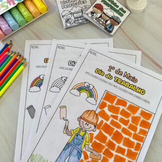 📚✨ ATIVIDADE DIA DO TRABALHO + LIVRINHO DAS PROFISSÕES ✨📚
