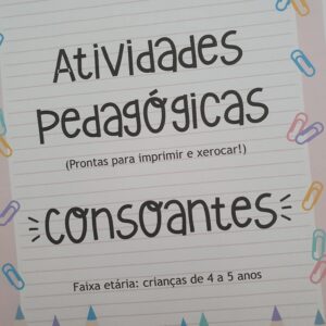 Consoantes – Apostila de Atividades para Educação Infantil