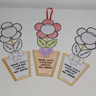 🎁 Atividade Palitoche – Vaso de Flor para o Dia das Mães