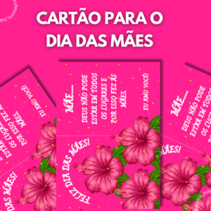 Cartão dia das mães- Rosa