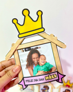 Atividade com palitos para trabalhar o tema Dia das Mães e Para quem cuida de mim