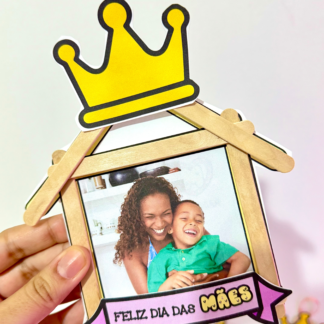 Atividade com palitos para trabalhar o tema Dia das Mães e Para quem cuida de mim
