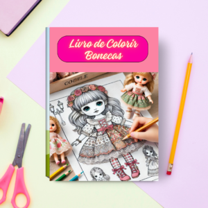 LIVRO DE COLORIR BONECAS