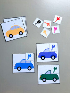 JOGO CARRINHO DAS CORES