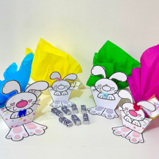 Caixinhas para lembrancinha de Páscoa tema Coelhinho 