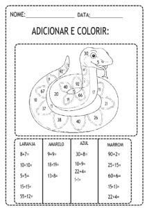 Calcule e Pinte Adição.