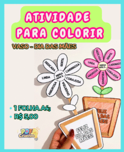 ATIVIDADE VASO FLORIDO – DIA DAS MÃES