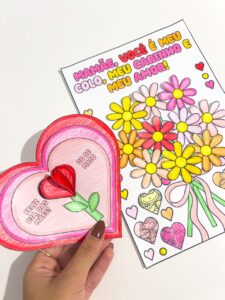 Cartões para Colorir Dia das Mães