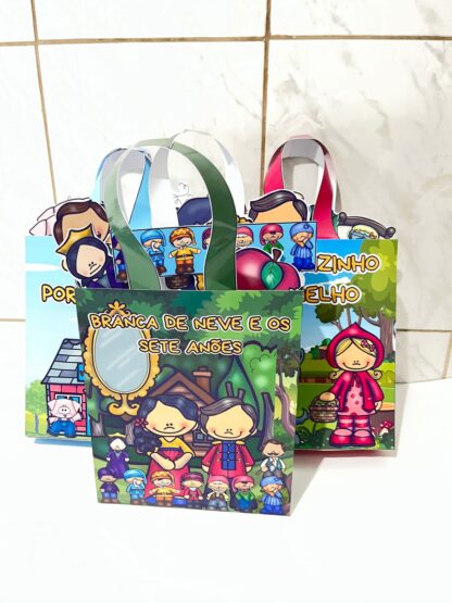 Kit 3 Sacolas para Contação de História