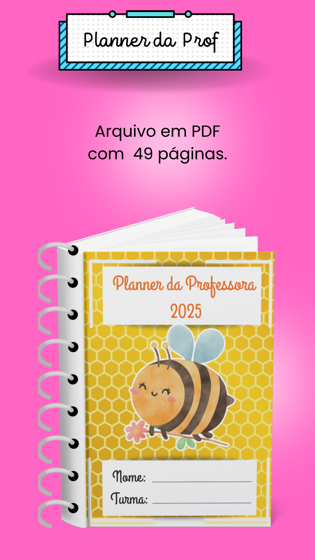 Planner da professora Abelha 🐝