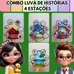 KIT LUVA DE HISTÓRIAS 4 ESTAÇÕES