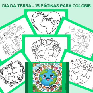 Dia da Terra 🌎 – Livro para Colorir 🖍️🌳