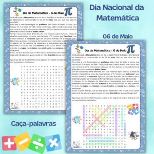 Caça-palavras do Dia Nacional da Matemática – 06 de Maio