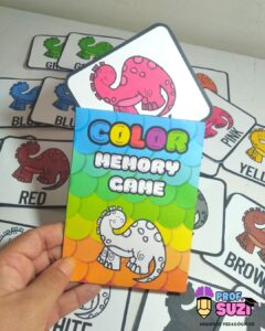 Jogo da Memória das Cores – Dinossauros 🦖🌈