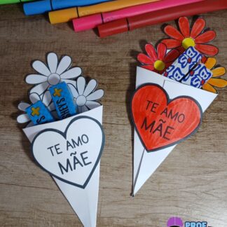 🌸 Cartão Buquê Porta Bis – Especial Dia das Mães 🌸