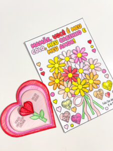 Cartões Dia das mães para colorir