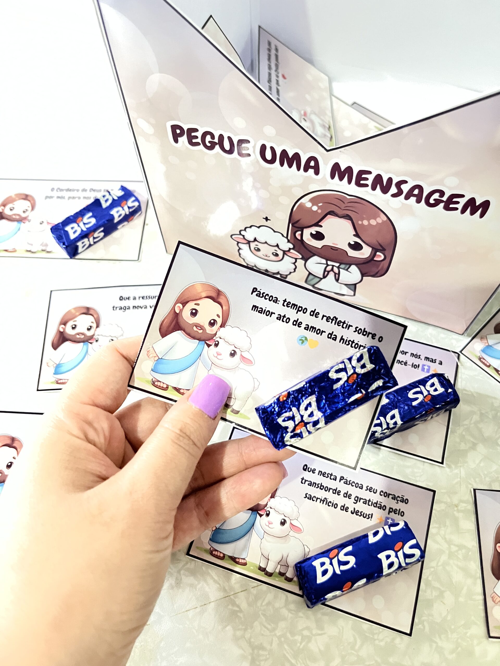 Caixa de Páscoa Mensagem de Fé