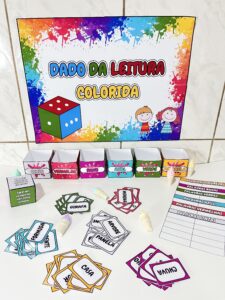 🎲Dado da leitura colorida: Aprender a ler nunca foi tão divertido.