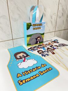 🎭 Sacola Teatral e Avental “A História da Semana Santa