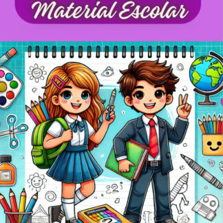 Livro de colorir material escolar