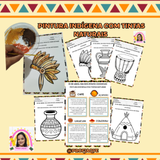 Kit atividade: pintura indígena com tintas naturais