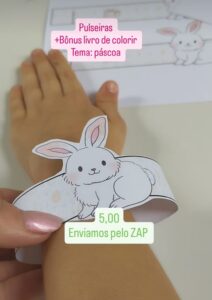 PULSEIRA PASCOA + LIVRO DE COLORIR