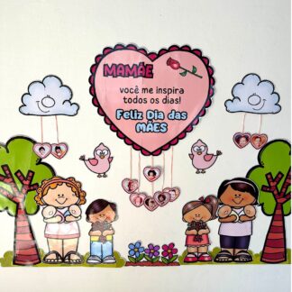 Painel tema Dia das Mães para turmas de Educação Infantil.