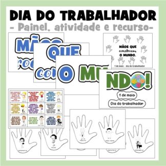 Dia do Trabalhador (Trabalho) - Painel, atividade e Quem Sou Eu