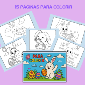 Livro de Páscoa para colorir – 15 páginas