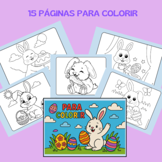 Livro de Páscoa para colorir - 15 páginas