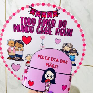 Painel redondo e coroa dia das mães