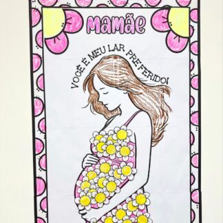 Cartaz Colaborativo para Colorir – Dia das Mães