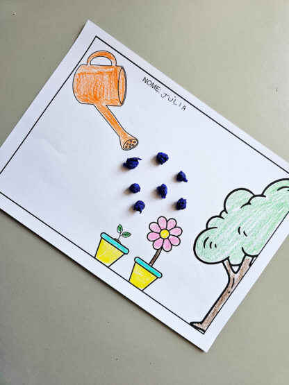 Árvore e Gotas de Água – Atividade Meio Ambiente com Papel Crepom para Educação Ambiental - Image 2