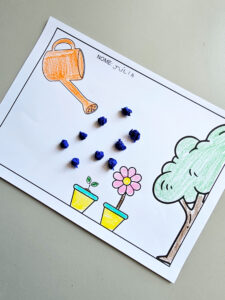 Árvore e Gotas de Água – Atividade Meio Ambiente com Papel Crepom para Educação Ambiental