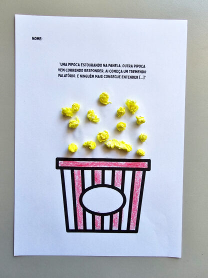 🍿 Atividade Junina: Balde de Pipoca Criativa 🎨
