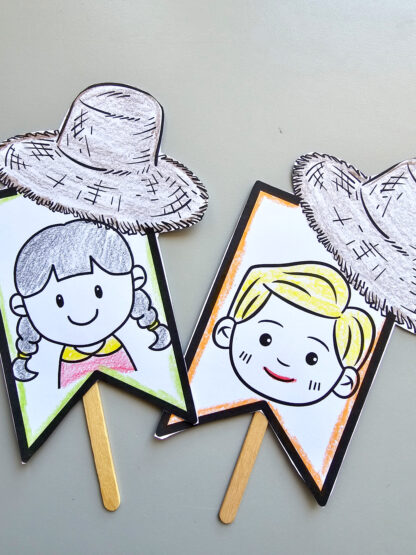 BANDEIRINHAS ROSTOS/DESENHOS E FORMAS GEOMÉTRICAS - FESTA JUNINA - Image 4