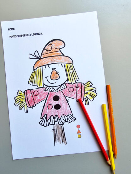 🎨 Pinte Conforme a Legenda – Atividade Festa Junina 🌽🎈
