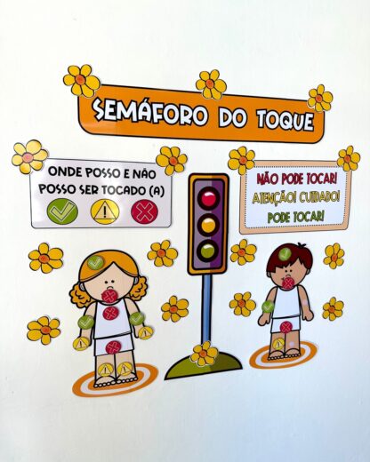 🚦✨ Painel Interativo - Semáforo do Toque - Maio Laranja