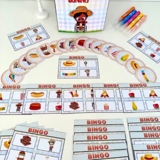 🎉 Bingo Junino - 28 Cartelas Temáticas